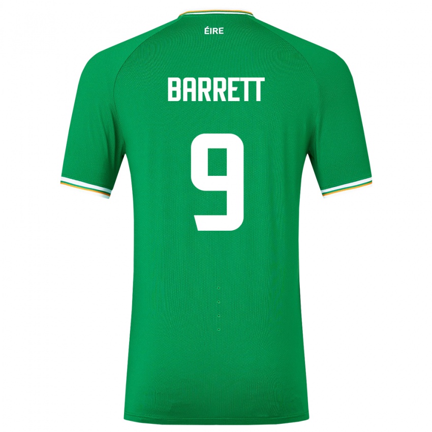 Bambino Maglia Irlanda Amber Barrett #9 Verde Kit Gara Home 24-26 Maglietta