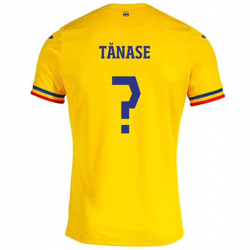 Bambino Maglia Romania Florin Tănase #0 Giallo Kit Gara Home 24-26 Maglietta