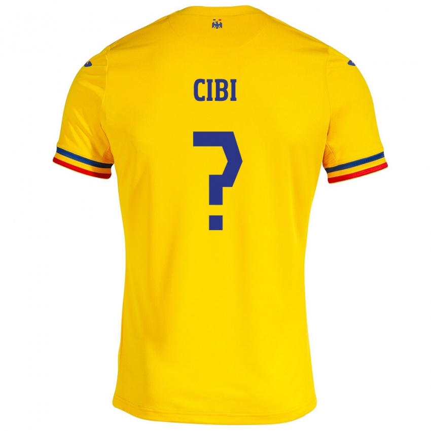 Bambino Maglia Romania Fabiano Cibi #0 Giallo Kit Gara Home 24-26 Maglietta