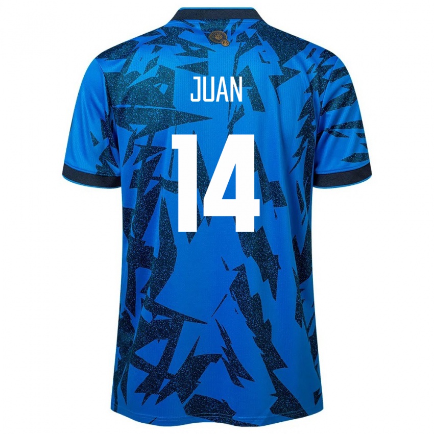 Bambino Maglia El Salvador Juan Sánchez #14 Blu Kit Gara Home 24-26 Maglietta