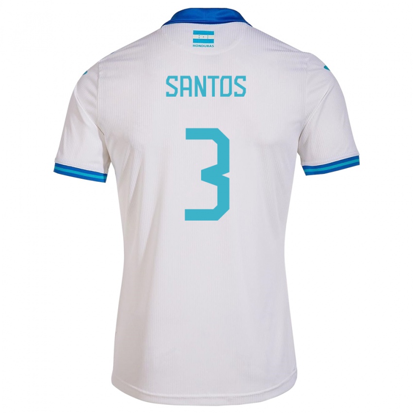 Bambino Maglia Honduras Marcelo Santos #3 Bianco Kit Gara Home 24-26 Maglietta