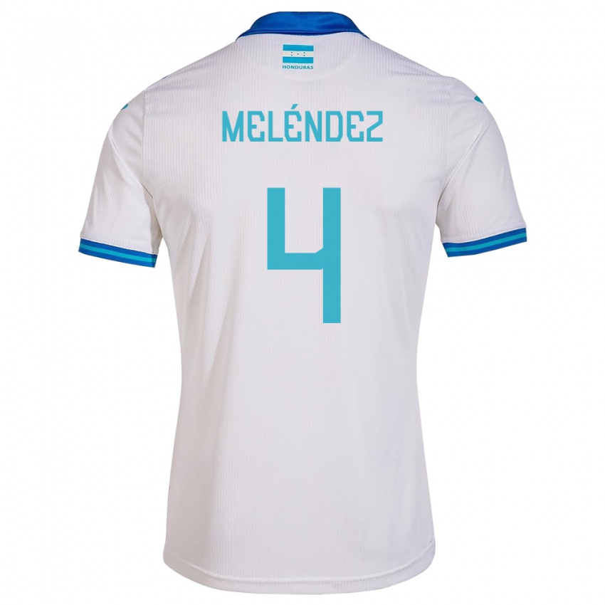 Bambino Maglia Honduras Carlos Meléndez #4 Bianco Kit Gara Home 24-26 Maglietta