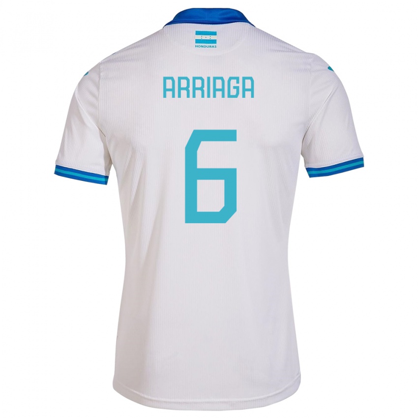 Bambino Maglia Honduras Javier Arriaga #6 Bianco Kit Gara Home 24-26 Maglietta