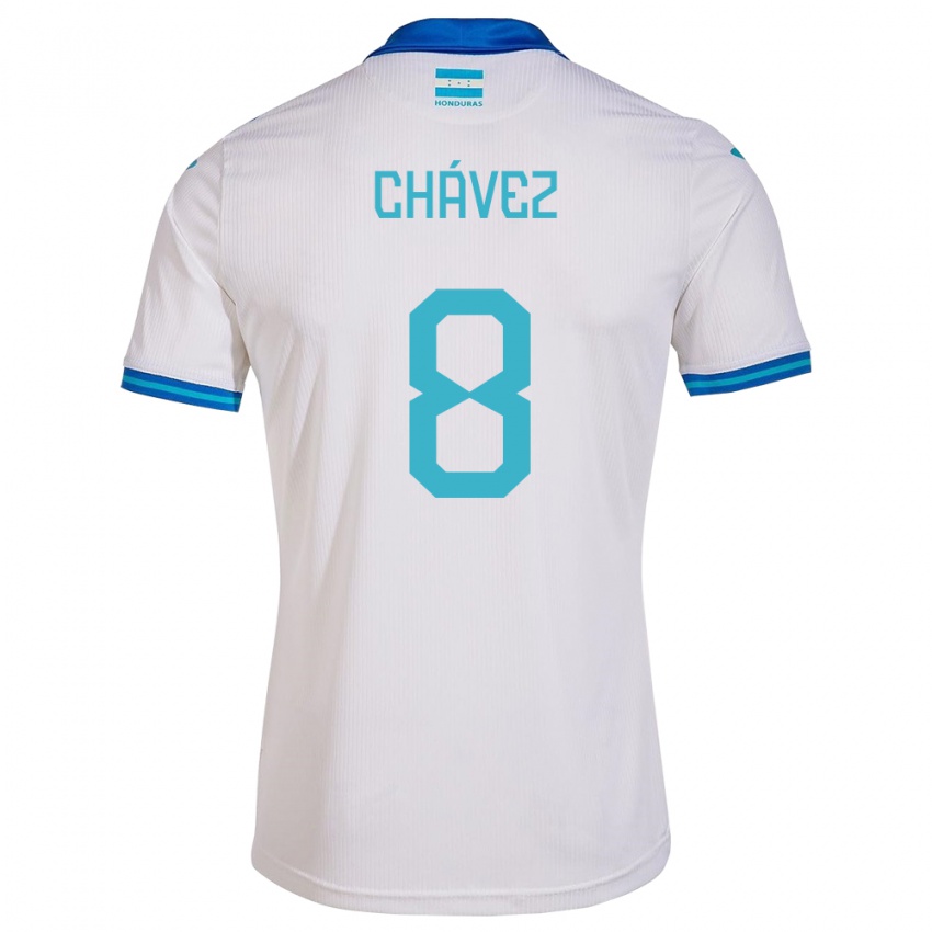 Bambino Maglia Honduras Gerson Chávez #8 Bianco Kit Gara Home 24-26 Maglietta