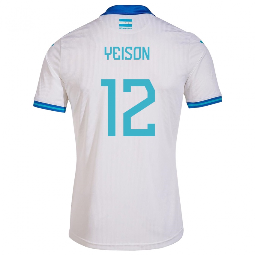 Bambino Maglia Honduras Yeison Mejía #12 Bianco Kit Gara Home 24-26 Maglietta