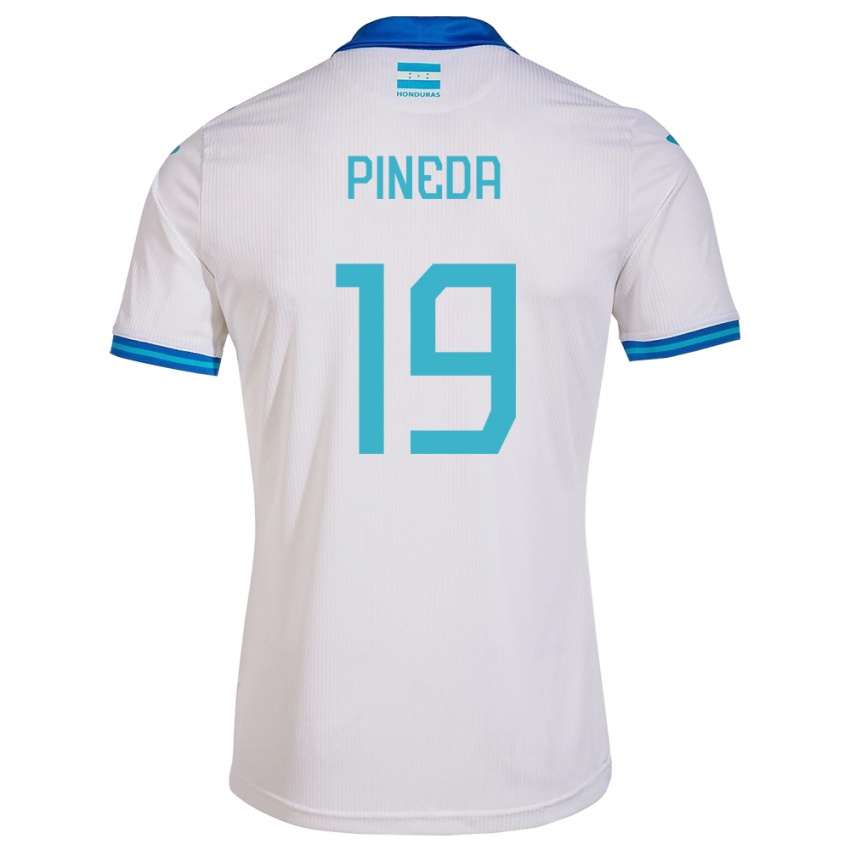 Bambino Maglia Honduras Carlos Pineda #19 Bianco Kit Gara Home 24-26 Maglietta