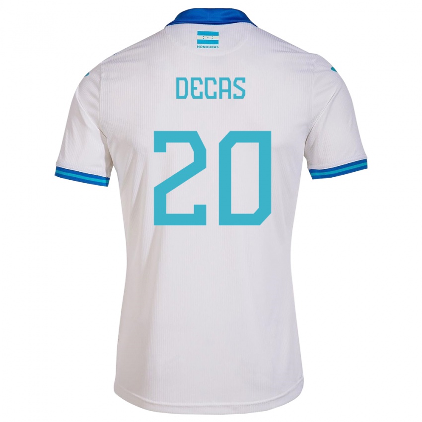 Bambino Maglia Honduras Wesly Decas #20 Bianco Kit Gara Home 24-26 Maglietta