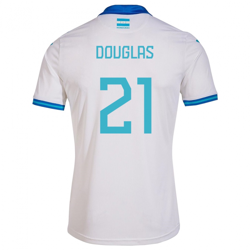 Bambino Maglia Honduras Douglas Martínez #21 Bianco Kit Gara Home 24-26 Maglietta