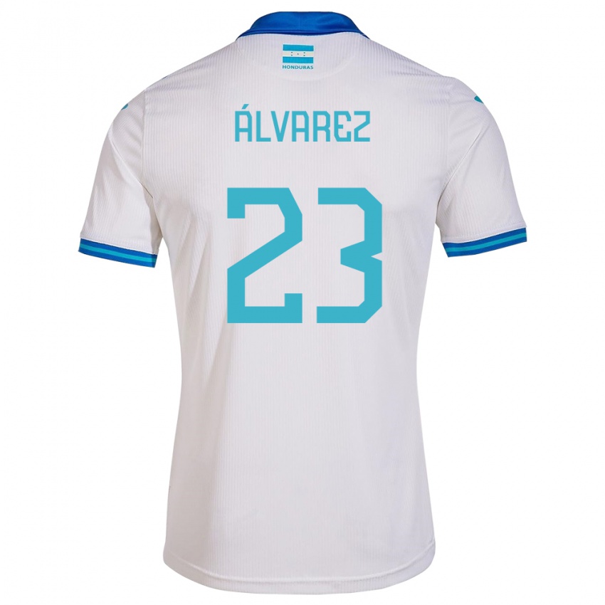 Bambino Maglia Honduras Jorge Álvarez #23 Bianco Kit Gara Home 24-26 Maglietta