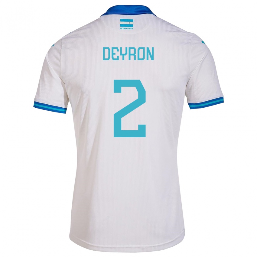 Bambino Maglia Honduras Deyron Martínez #2 Bianco Kit Gara Home 24-26 Maglietta