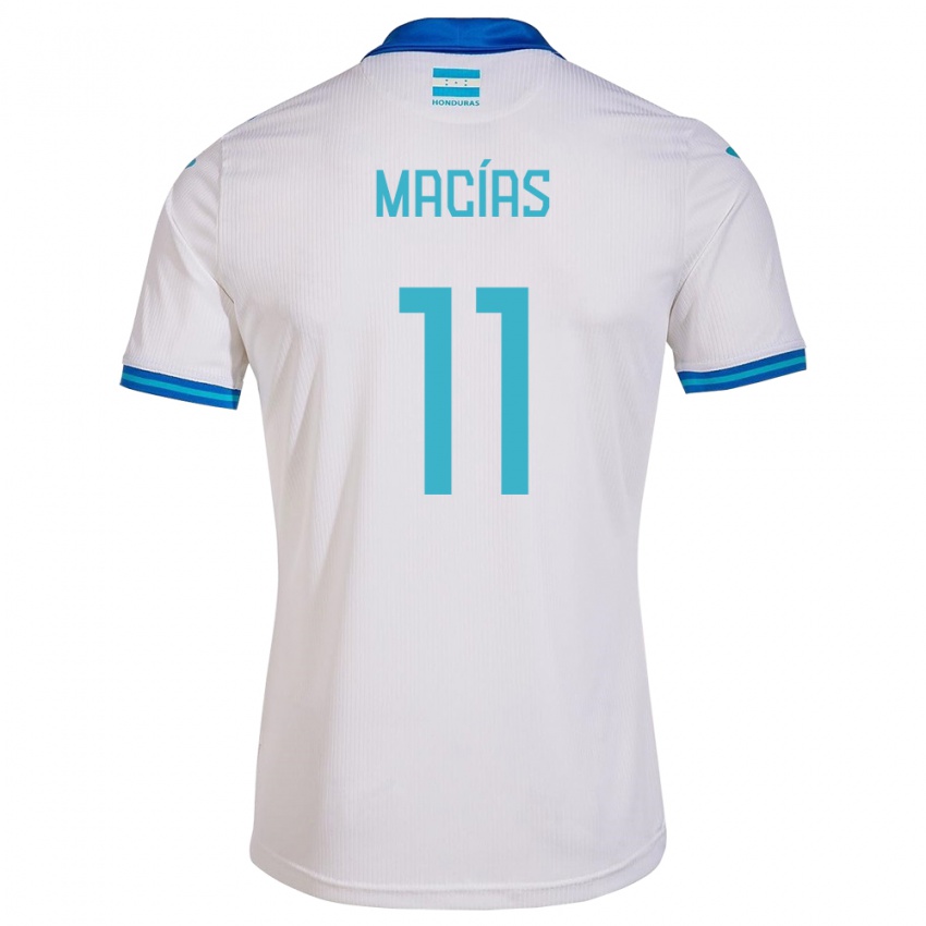 Bambino Maglia Honduras Jefryn Macías #11 Bianco Kit Gara Home 24-26 Maglietta