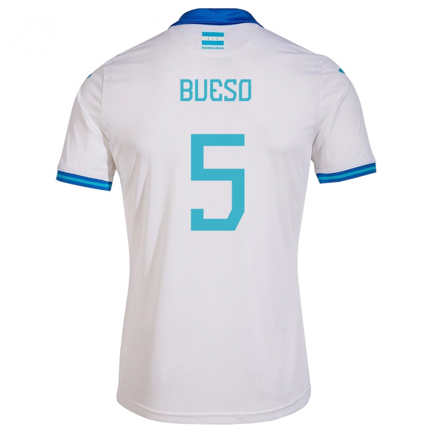 Bambino Maglia Honduras Jonathan Bueso #5 Bianco Kit Gara Home 24-26 Maglietta