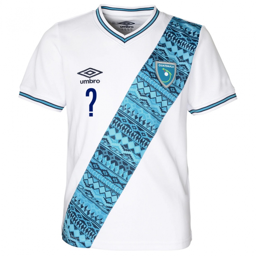 Bambino Maglia Guatemala Luisa León #0 Bianco Kit Gara Home 24-26 Maglietta