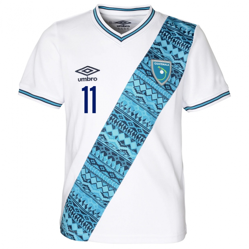 Bambino Maglia Guatemala Savianna Gómez #11 Bianco Kit Gara Home 24-26 Maglietta