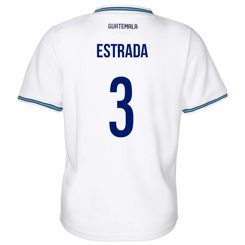 Bambino Maglia Guatemala Carlos Estrada #3 Bianco Kit Gara Home 24-26 Maglietta