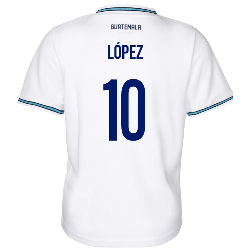 Bambino Maglia Guatemala Antonio López #10 Bianco Kit Gara Home 24-26 Maglietta