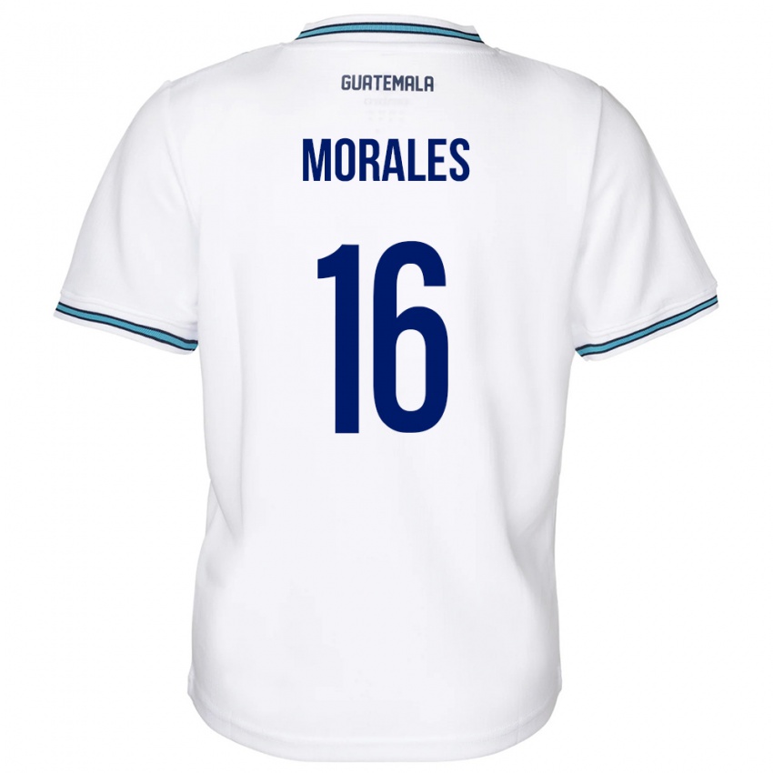 Bambino Maglia Guatemala José Morales #16 Bianco Kit Gara Home 24-26 Maglietta