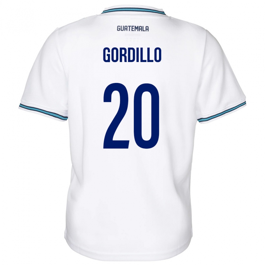 Bambino Maglia Guatemala Gerardo Gordillo #20 Bianco Kit Gara Home 24-26 Maglietta