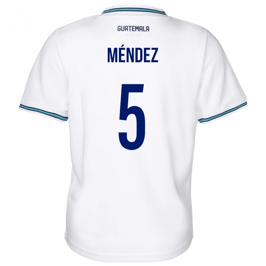 Bambino Maglia Guatemala Diego Méndez #5 Bianco Kit Gara Home 24-26 Maglietta