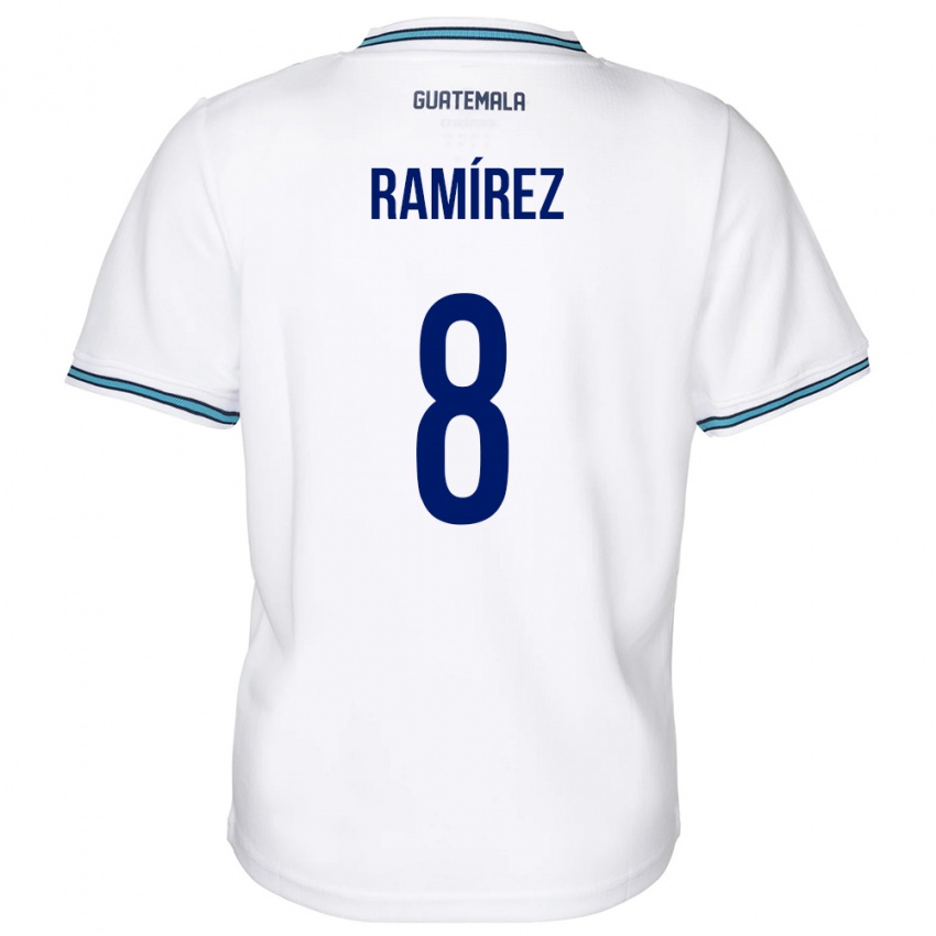 Bambino Maglia Guatemala Dennis Ramírez #8 Bianco Kit Gara Home 24-26 Maglietta