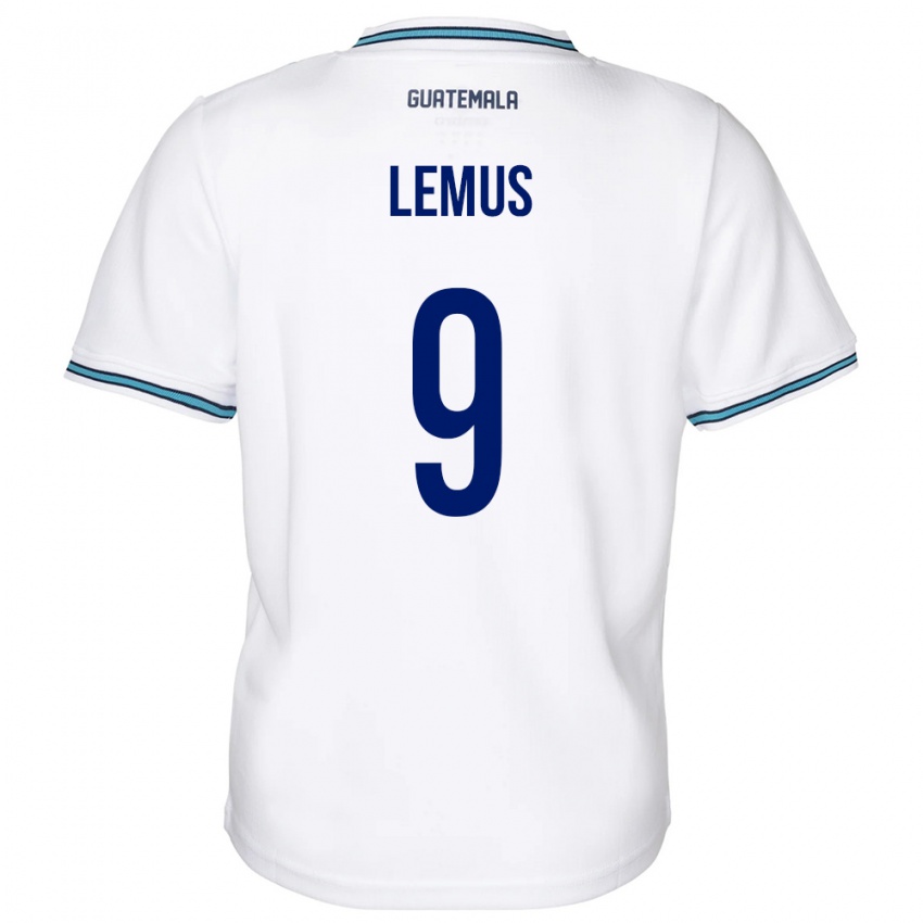 Bambino Maglia Guatemala Erick Lemus #9 Bianco Kit Gara Home 24-26 Maglietta