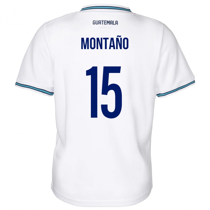 Bambino Maglia Guatemala Figo Montaño #15 Bianco Kit Gara Home 24-26 Maglietta