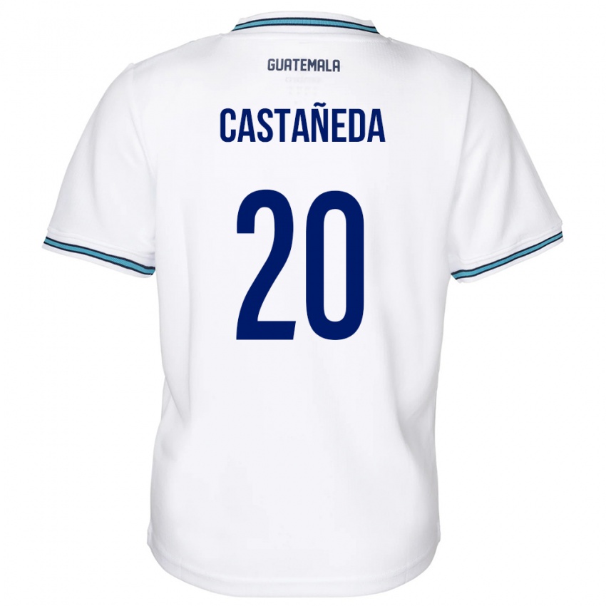 Bambino Maglia Guatemala Brayam Castañeda #20 Bianco Kit Gara Home 24-26 Maglietta