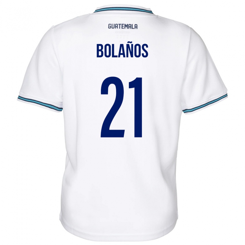 Bambino Maglia Guatemala Diego Bolaños #21 Bianco Kit Gara Home 24-26 Maglietta