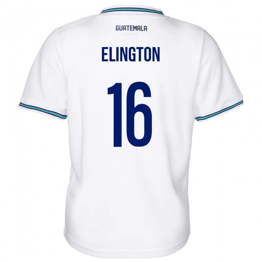 Bambino Maglia Guatemala Elvi Elington #16 Bianco Kit Gara Home 24-26 Maglietta