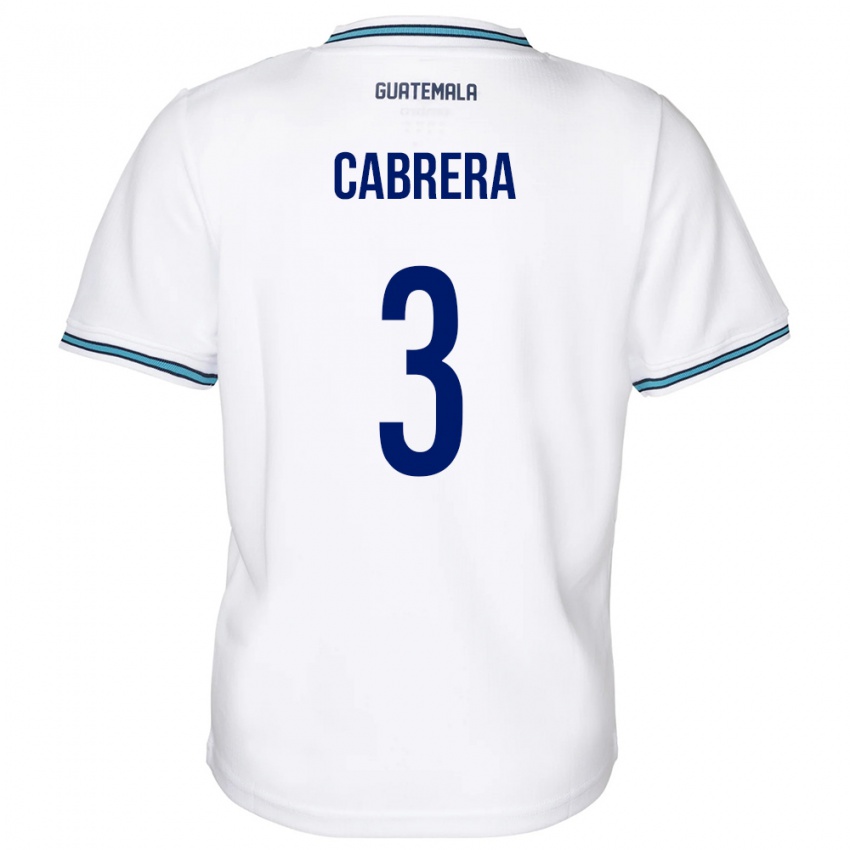 Bambino Maglia Guatemala Gabriel Cabrera #3 Bianco Kit Gara Home 24-26 Maglietta