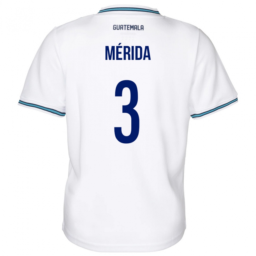 Bambino Maglia Guatemala Daniel Mérida #3 Bianco Kit Gara Home 24-26 Maglietta