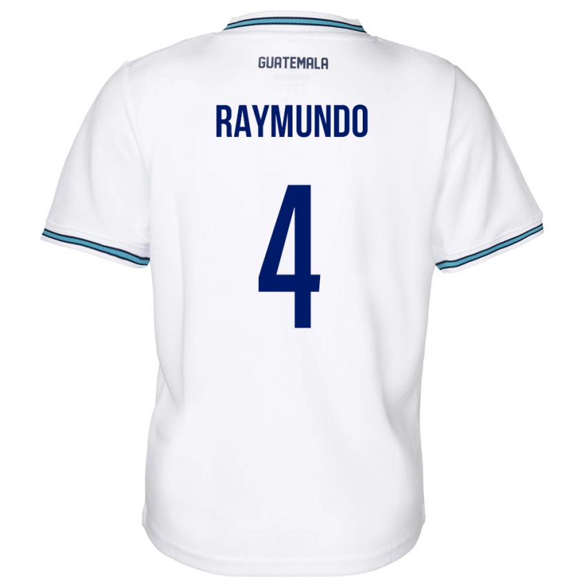 Bambino Maglia Guatemala Cristopher Raymundo #4 Bianco Kit Gara Home 24-26 Maglietta