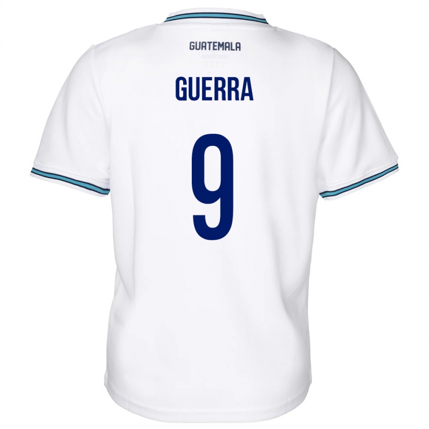 Bambino Maglia Guatemala Oseas Guerra #9 Bianco Kit Gara Home 24-26 Maglietta