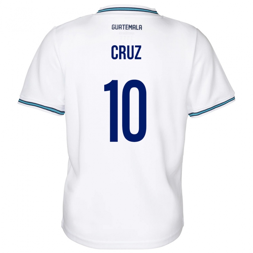 Bambino Maglia Guatemala Axel De La Cruz #10 Bianco Kit Gara Home 24-26 Maglietta