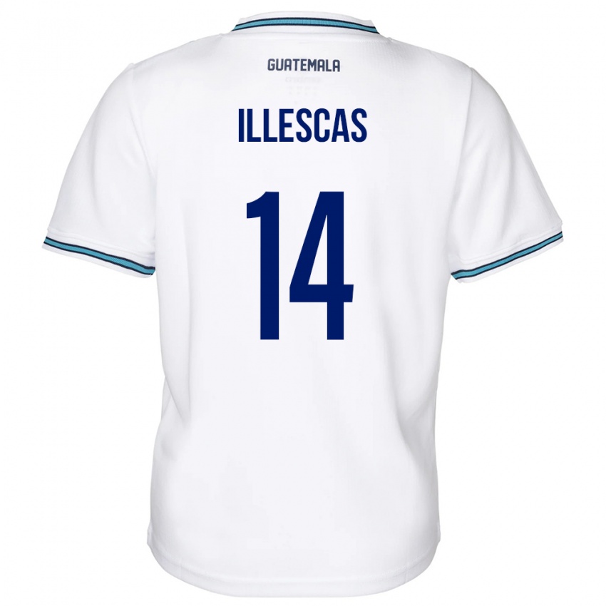 Bambino Maglia Guatemala Kevin Illescas #14 Bianco Kit Gara Home 24-26 Maglietta