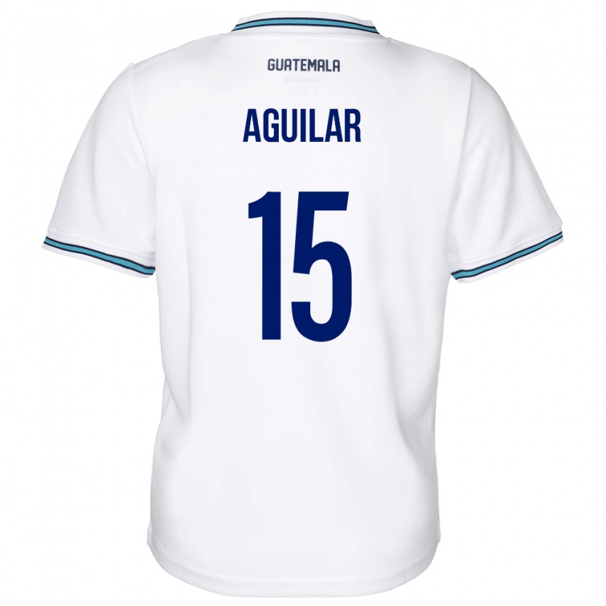 Bambino Maglia Guatemala Carlos Aguilar #15 Bianco Kit Gara Home 24-26 Maglietta