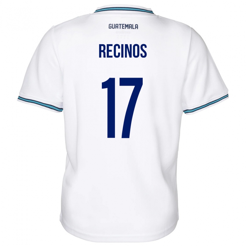 Bambino Maglia Guatemala Antony Recinos #17 Bianco Kit Gara Home 24-26 Maglietta