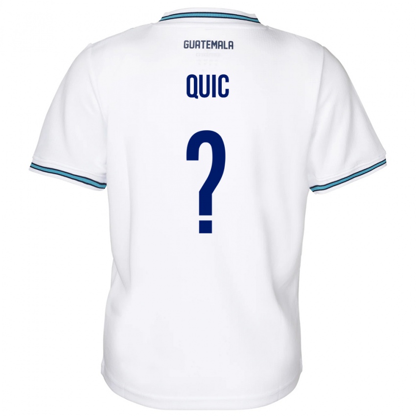 Bambino Maglia Guatemala Matthew Quic #0 Bianco Kit Gara Home 24-26 Maglietta