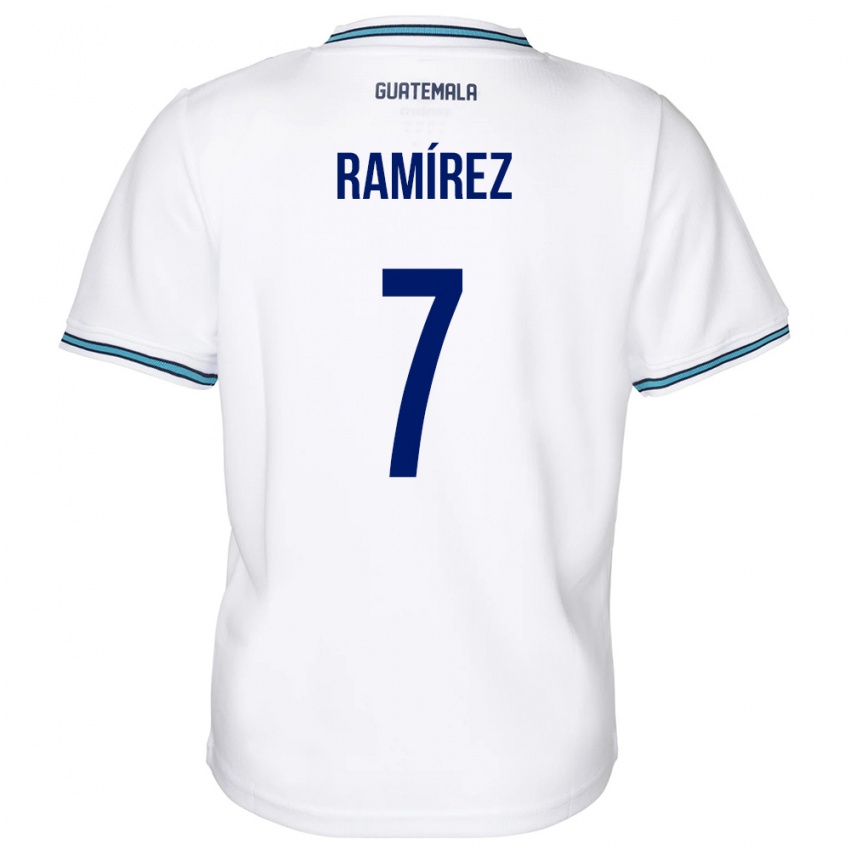 Bambino Maglia Guatemala Leslie Ramírez #7 Bianco Kit Gara Home 24-26 Maglietta