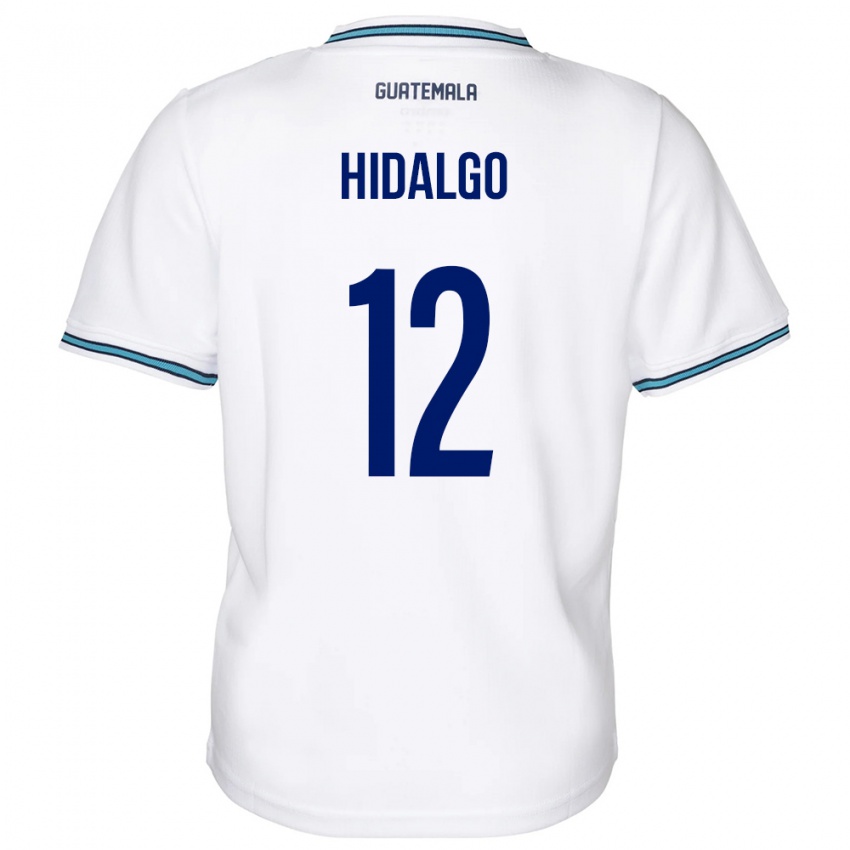 Bambino Maglia Guatemala Angie Hidalgo #12 Bianco Kit Gara Home 24-26 Maglietta