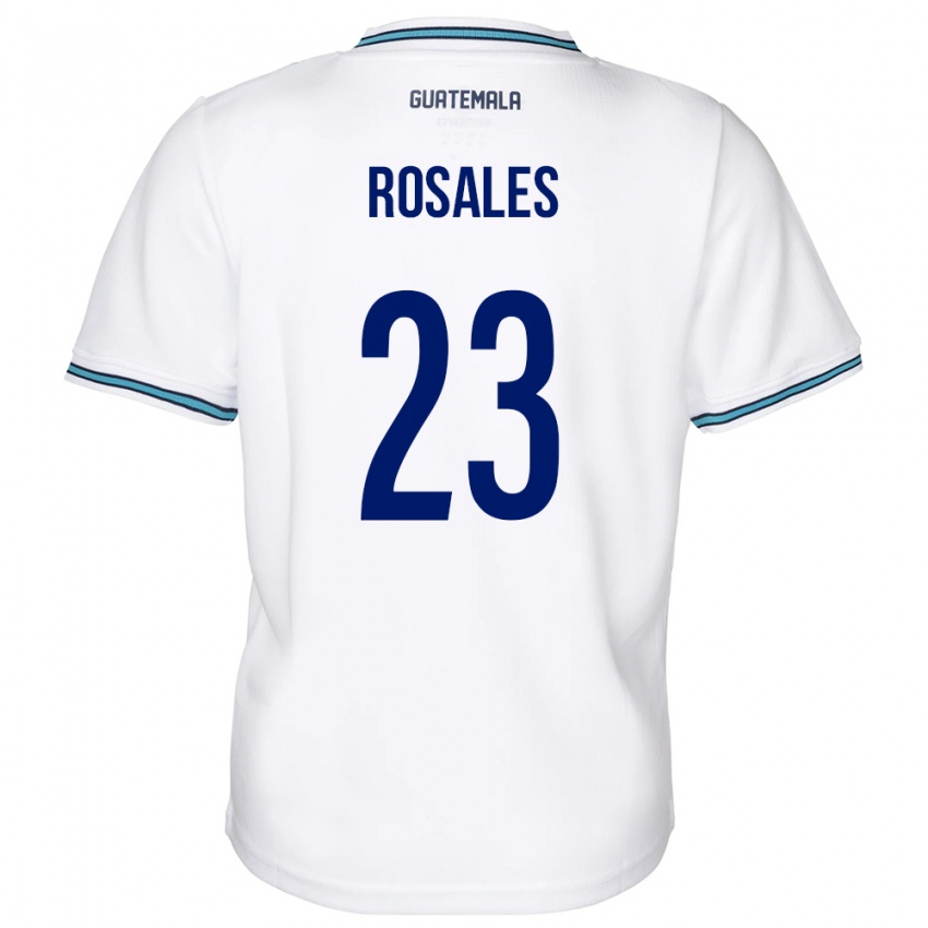 Bambino Maglia Guatemala Yareni Rosales #23 Bianco Kit Gara Home 24-26 Maglietta