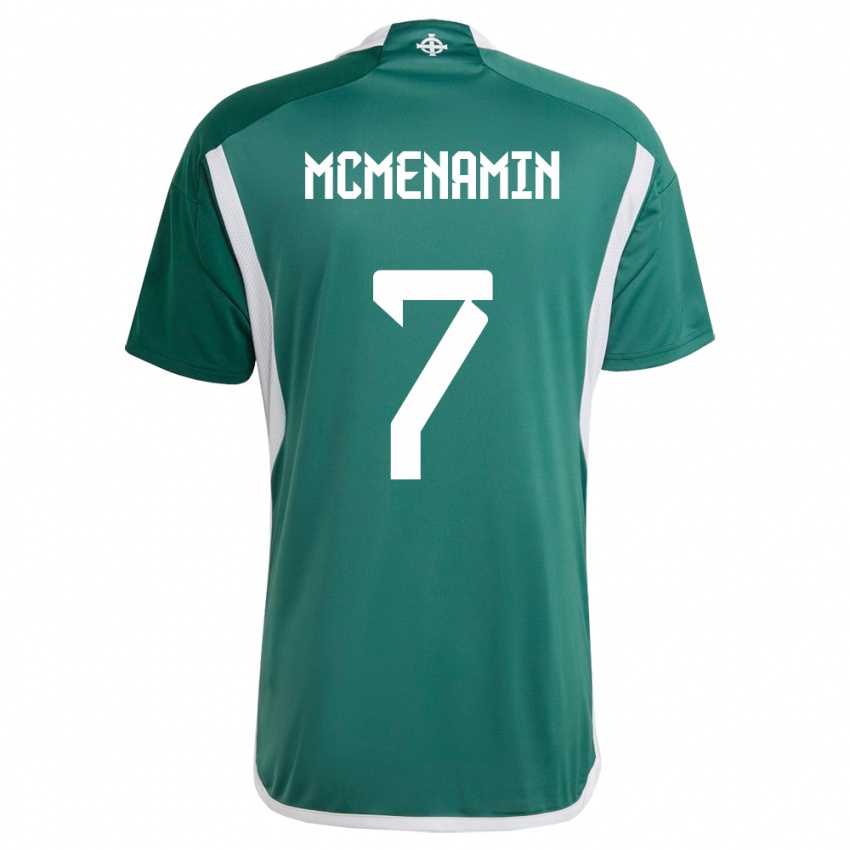 Bambino Maglia Irlanda Del Nord Conor Mcmenamin #7 Verde Kit Gara Home 24-26 Maglietta