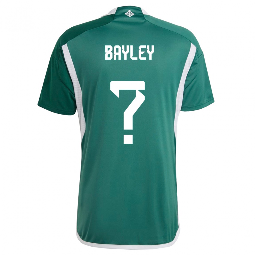 Bambino Maglia Irlanda Del Nord Bayley Mccann #0 Verde Kit Gara Home 24-26 Maglietta