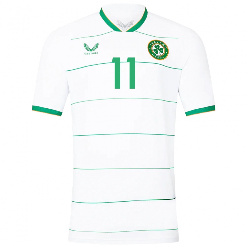 Bambino Maglia Irlanda Kevin Zefi #11 Bianco Kit Gara Away 24-26 Maglietta