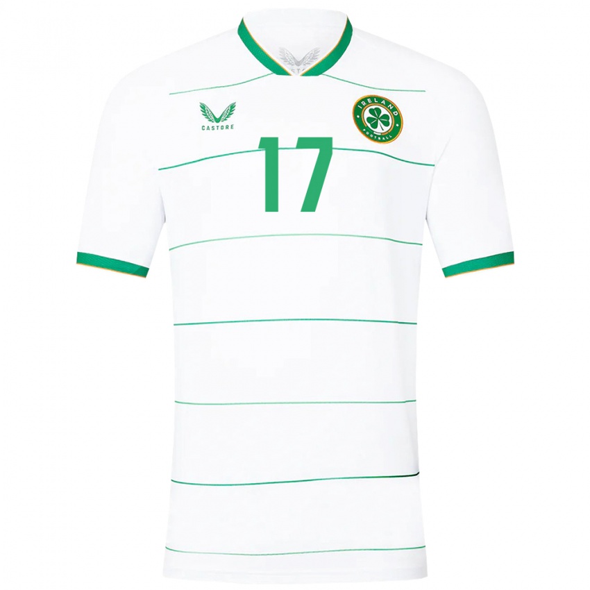 Bambino Maglia Irlanda Jason Knight #17 Bianco Kit Gara Away 24-26 Maglietta