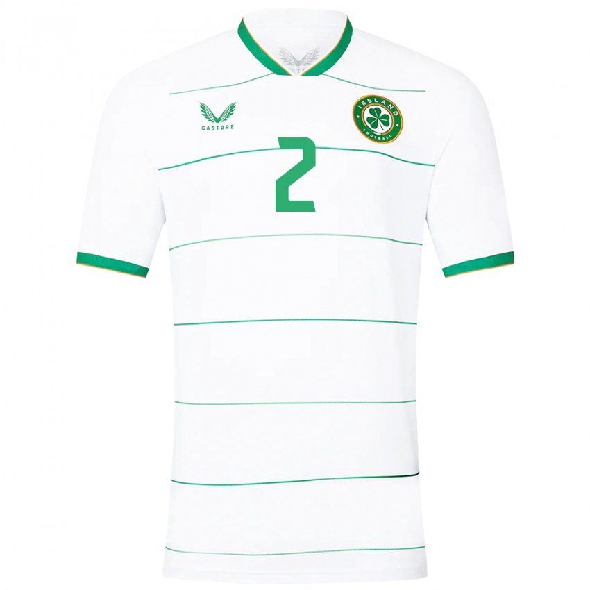 Bambino Maglia Irlanda James Roche #2 Bianco Kit Gara Away 24-26 Maglietta