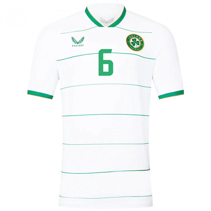 Bambino Maglia Irlanda Ed Mcjannet #6 Bianco Kit Gara Away 24-26 Maglietta