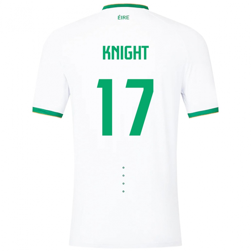 Bambino Maglia Irlanda Jason Knight #17 Bianco Kit Gara Away 24-26 Maglietta