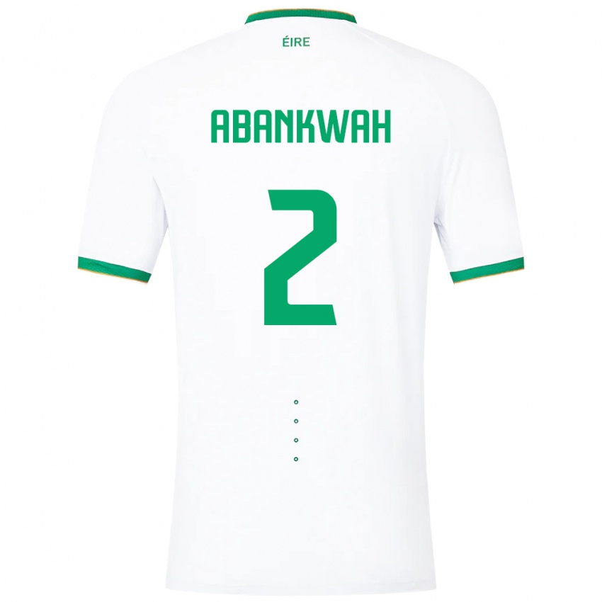 Bambino Maglia Irlanda James Abankwah #2 Bianco Kit Gara Away 24-26 Maglietta