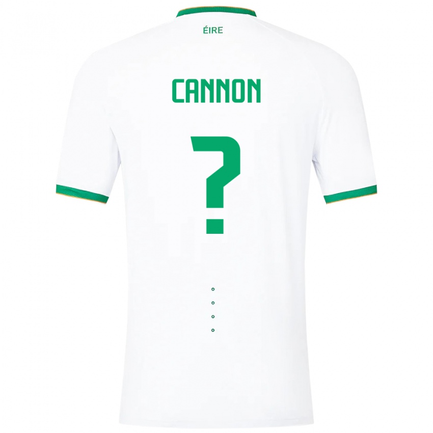 Bambino Maglia Irlanda Thomas Cannon #0 Bianco Kit Gara Away 24-26 Maglietta